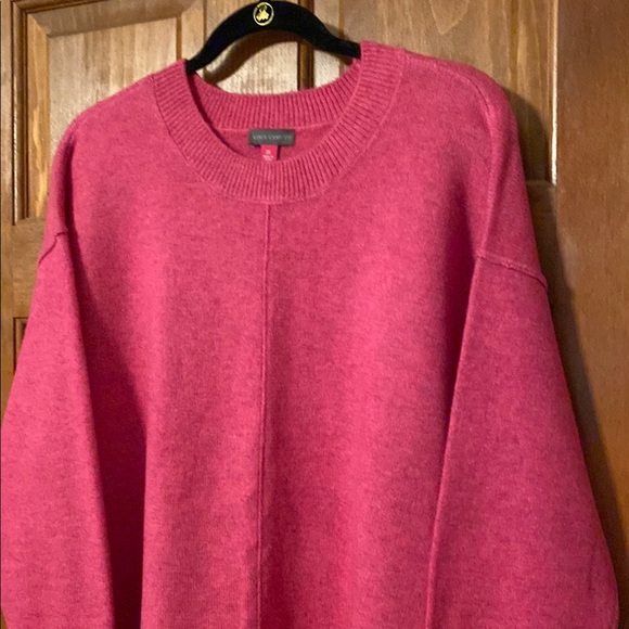Vince Camuto Pink Crew Neck Sweater Cozy Knit - Picture 4 of 8
